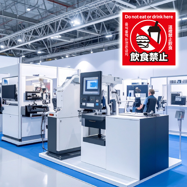 飲食禁止ステッカー 95×95mm