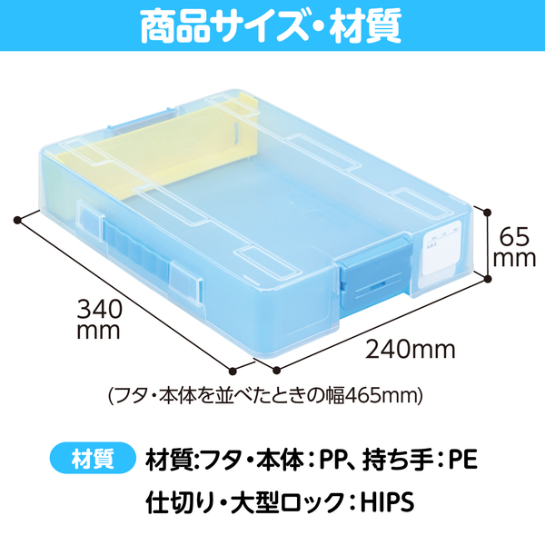 A4おどうぐばこ クリアブルー
