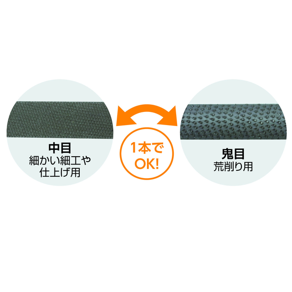 やすり 半丸 中目/鬼目
