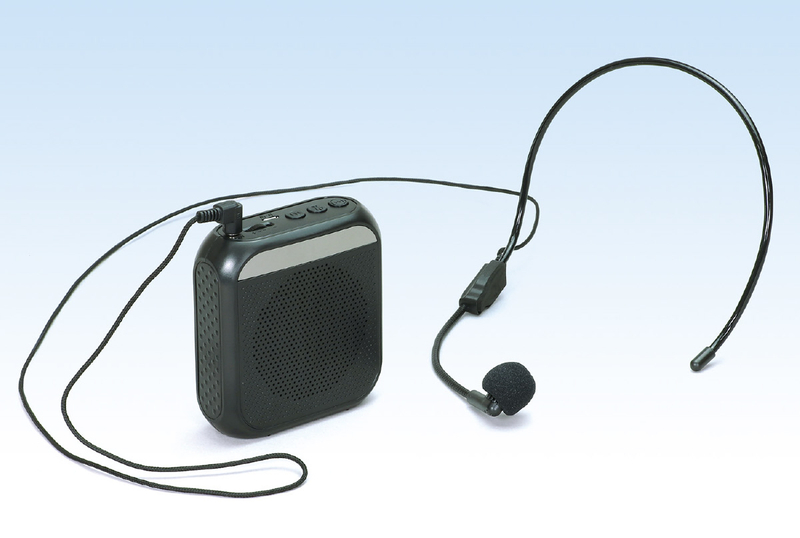 ハンズフリー小型拡声器 黒