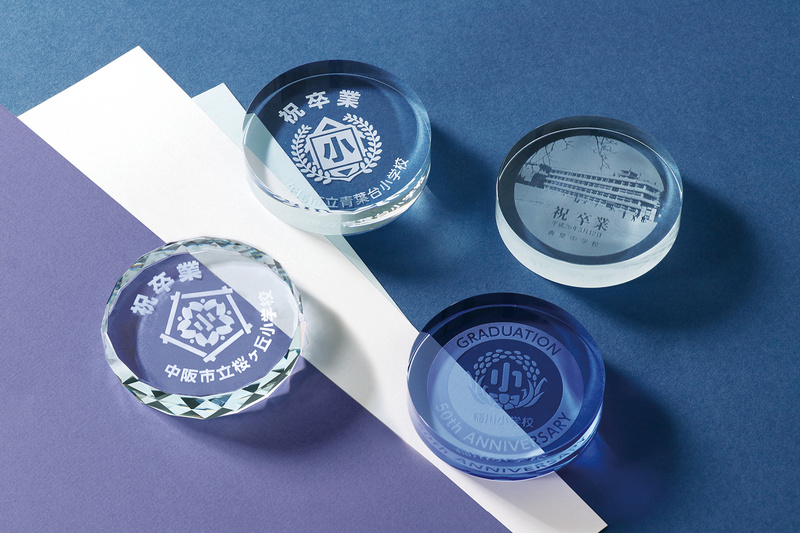 ペーパーウェイト 75φ ダイヤカット（2D加工費込）