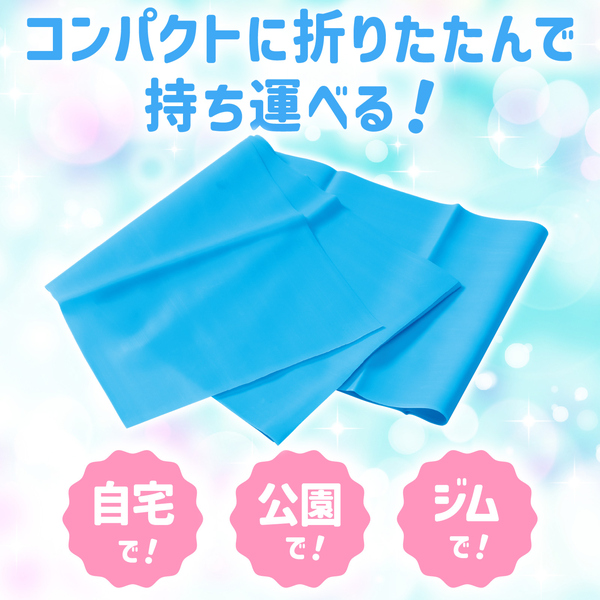 トレーニング用ラバーバンドチューブ ブルー