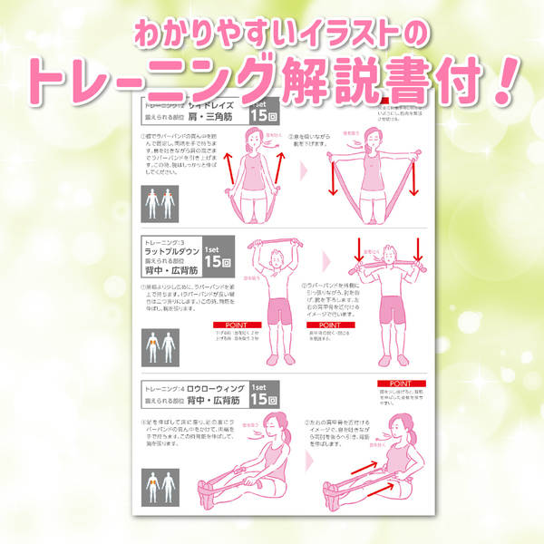 トレーニング用ラバーバンドチューブ イエロー