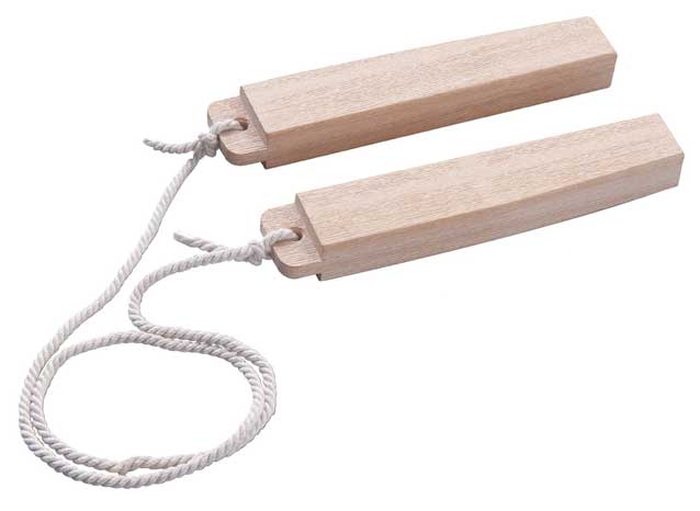 拍子木（ひも付）