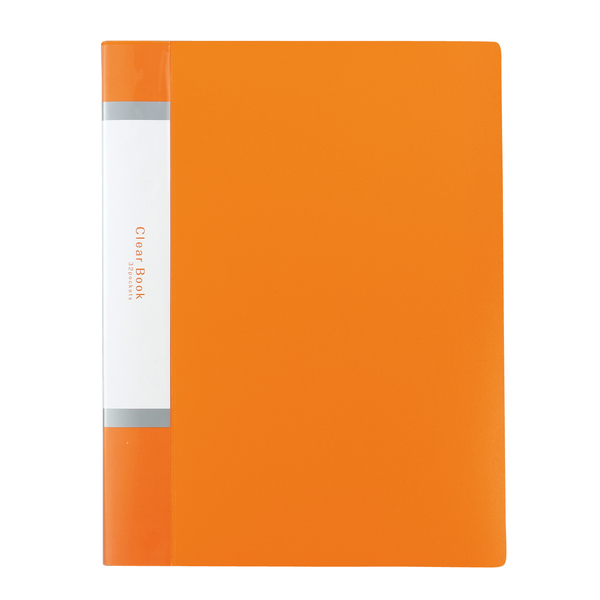 クリアブックA4 横入れ 40ポケット オレンジ