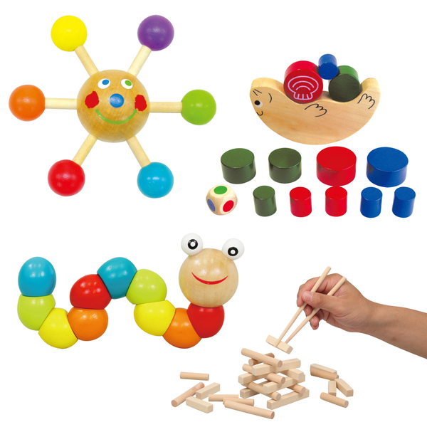 手先を鍛える木製玩具セット