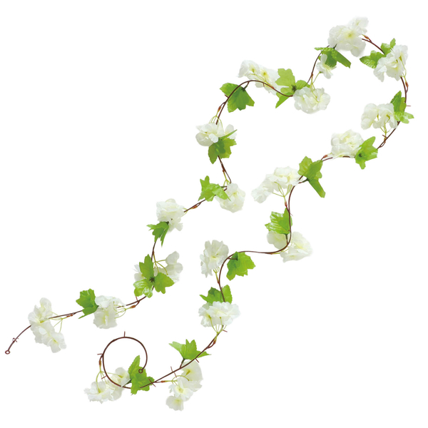 フラワーガーランド 2.3m ホワイトイエロー