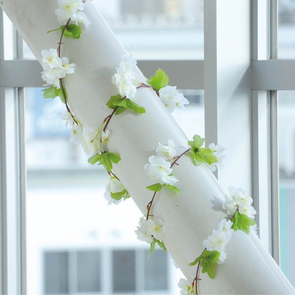 フラワーガーランド 2.3m ホワイトイエロー