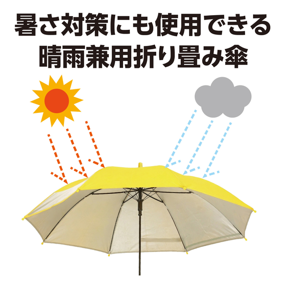 晴雨兼用長傘 黄色