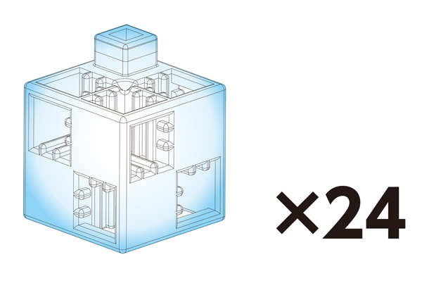 Artecブロック 基本四角 24P クリア
