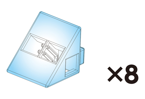 Artecブロック 基本三角 8P クリア