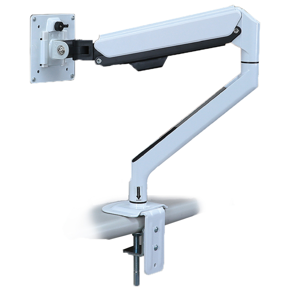 3関節型シングルモニターアーム 17-34インチ対応 白