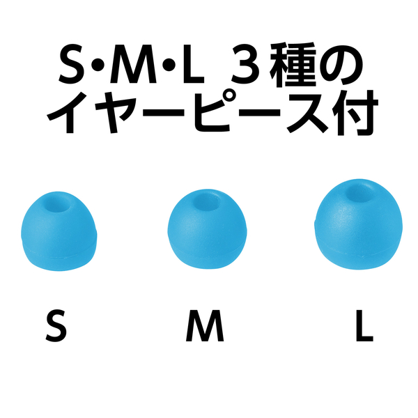 カナル型イヤホン(イヤーピース付) ブルー