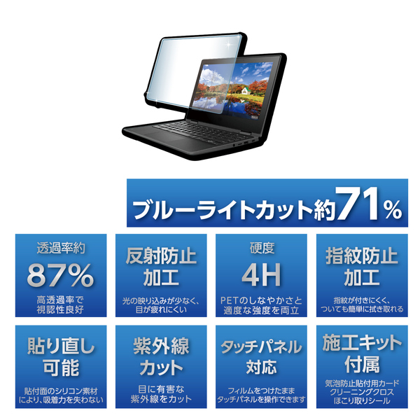ブルーライトカット保護フィルム 14W(16:9)