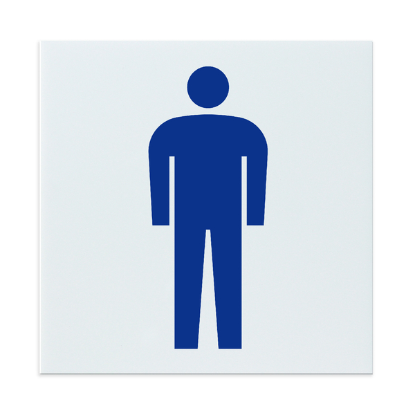 アクリル室名札 男子トイレ 150×150×3mm