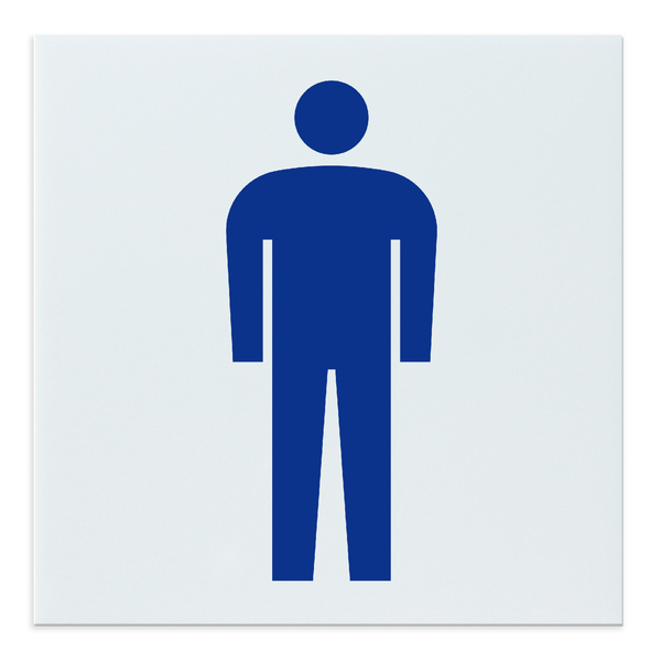 アクリル室名札 男子トイレ 200×200×5mm