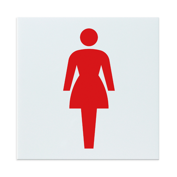 アクリル室名札 女子トイレ 150×150×3mm