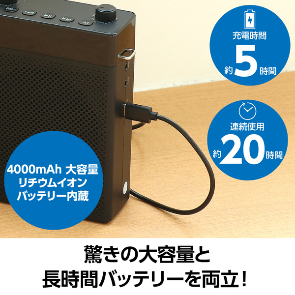 大音量ポータブル拡声器 25W