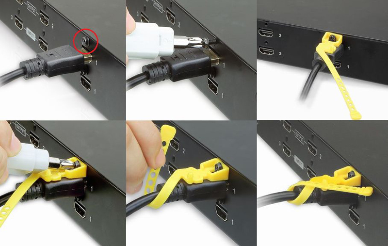 HDMIケーブル抜け防止ホルダー