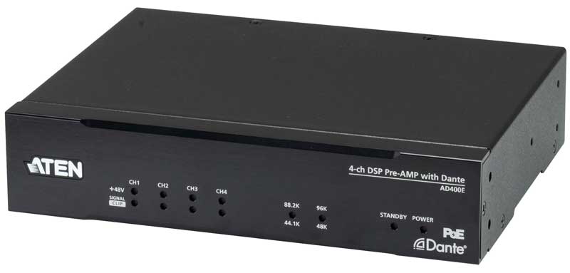 4ch Mic/Line入力 Dante出力対応 DSP内蔵プリアンプ