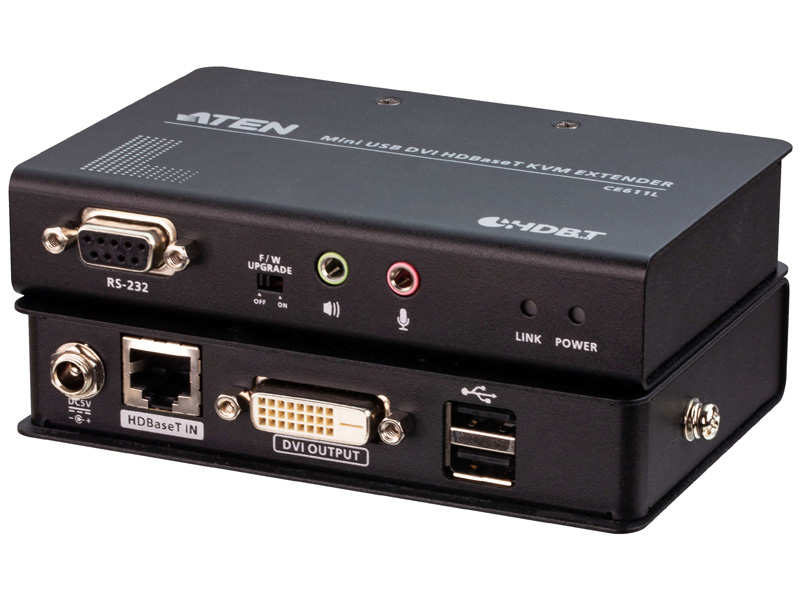 USB DVI ミニKVMエクステンダー