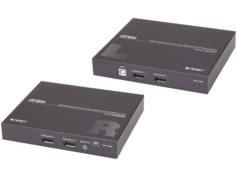 USB DisplayPort KVMエクステンダー（デュアルディスプレイ＆HDBaseT 2.0対応）