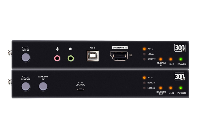 DisplayPort/HDMI 光ファイバーKVMエクステンダー（4K60p @ 300m）