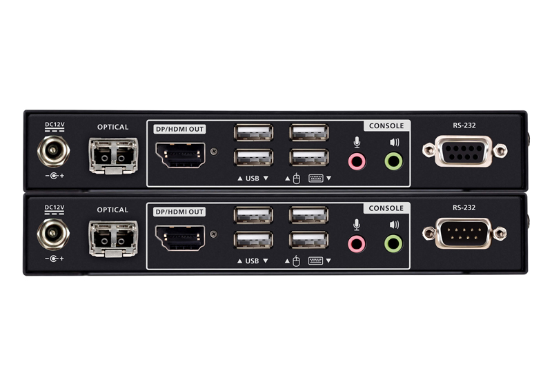 DisplayPort/HDMI 光ファイバーKVMエクステンダー（4K60p @ 300m）