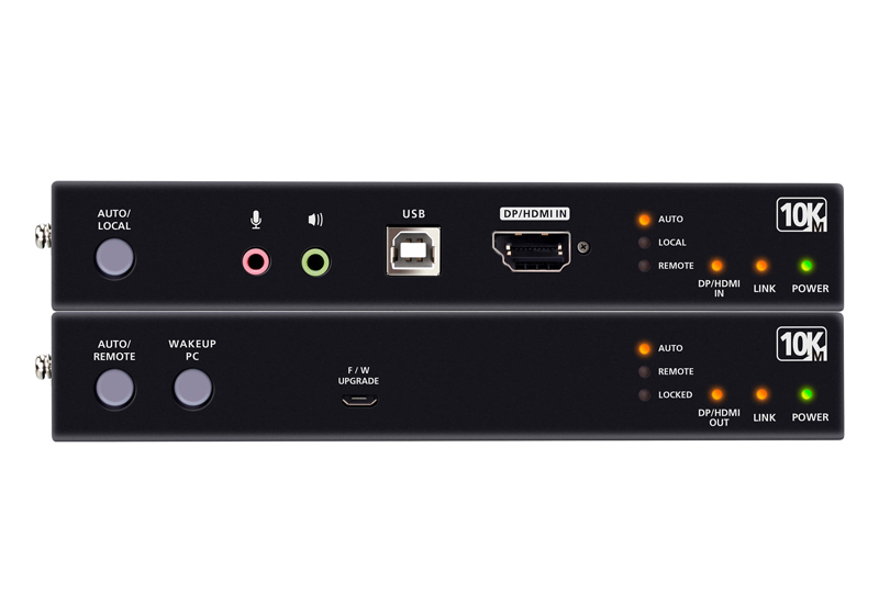 DisplayPort/HDMI 光ファイバーKVMエクステンダー（4K60p @ 10km）