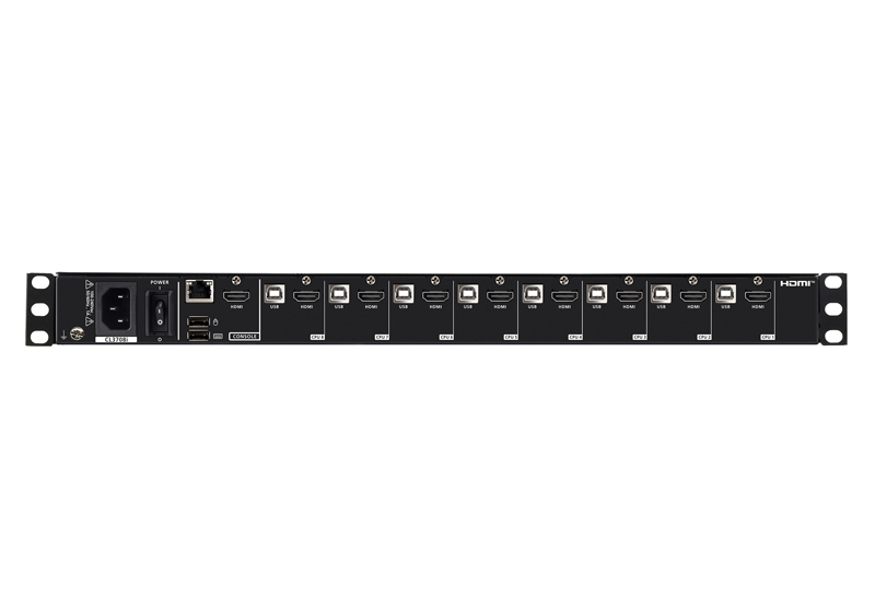 18.5インチLCD搭載 8ポート USB HDMI IP-KVMドロワー（1ローカル/リモートアクセス共有、ワイドスクリーン対応）