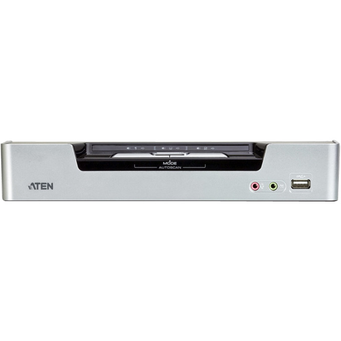 DVIデュアルモニタ/オーディオ 2ポートUSB KVMPスイッチ