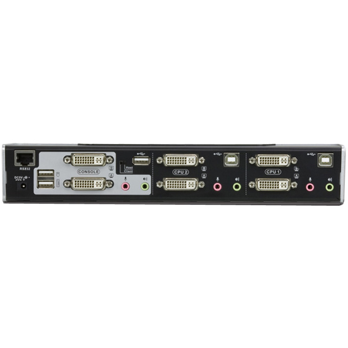 DVIデュアルモニタ/オーディオ 2ポートUSB KVMPスイッチ