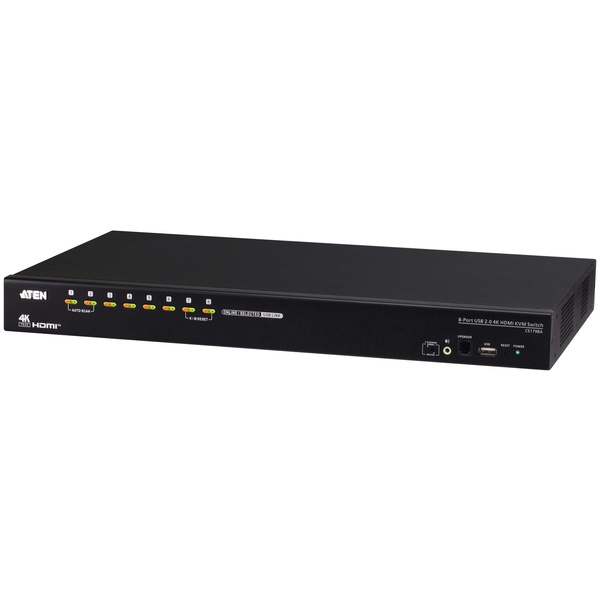 8ポート USB HDMI KVMスイッチ（USB 2.0＆4K対応）