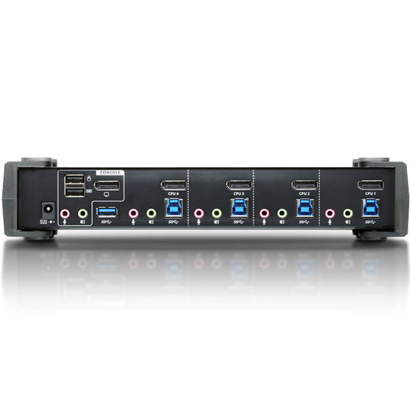USB3.0ハブ搭載 DCI 4K対応 4ポートUSB DisplayPort MST KVMPスイッチ