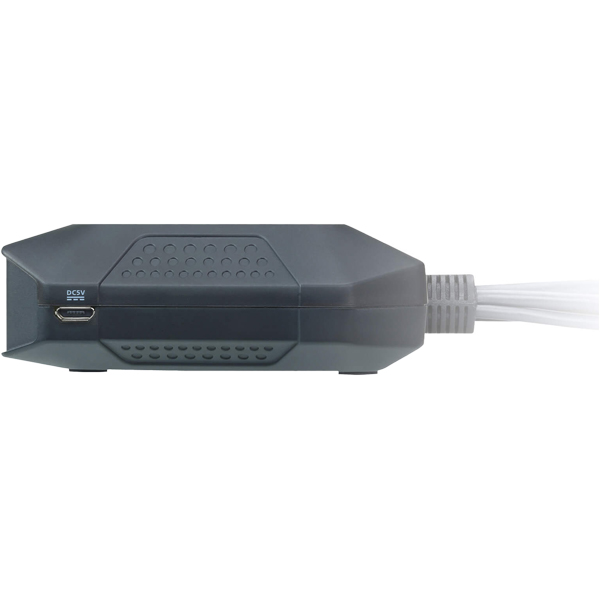 ケーブル一体型2ポートUSB DisplayPort KVMスイッチ