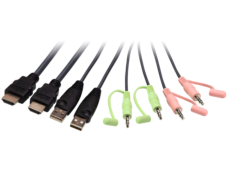 2ポートUSB HDMIケーブルKVMスイッチ(4K対応)