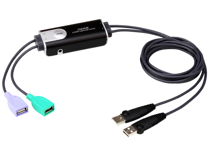 2ポートUSBケーブルKMスイッチ（マルチスクリーンコントロール対応）