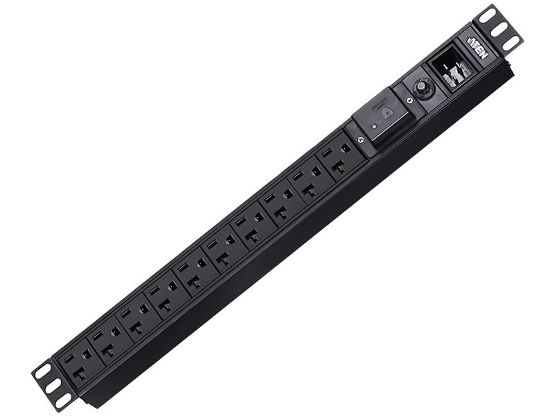 ラック用電源タップ（1U/100V/20A/NEMAタイプ 10ポート/サージ保護回路付き）