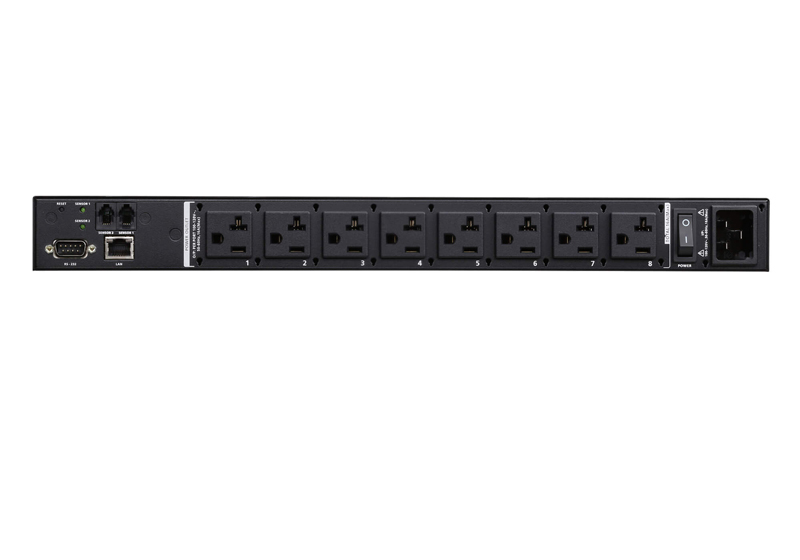 電源計測・管理機能搭載 1U筐体分離タイプ ラックマウントPDU（1U/100V/15A/NEMAタイプ 8ポート）