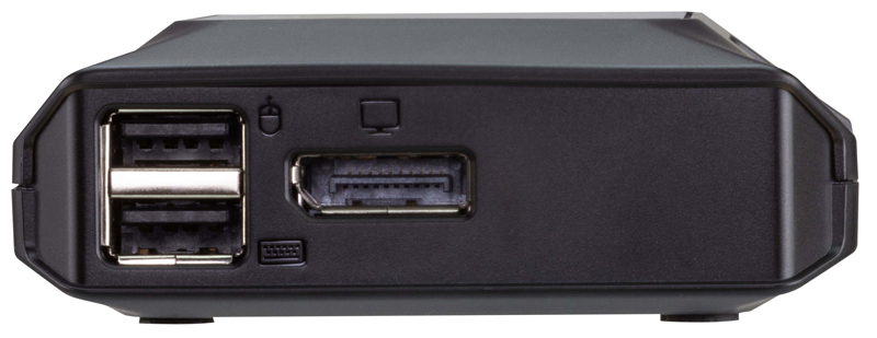 2ポート USB-C DisplayPort KVMスイッチ（4K60p対応、ワイヤードリモコン付属）