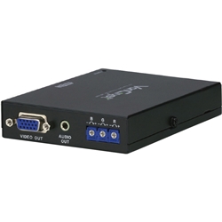 Cat5タイプ アナログVGAエクステンダー用レシーバー スキュー調整対応