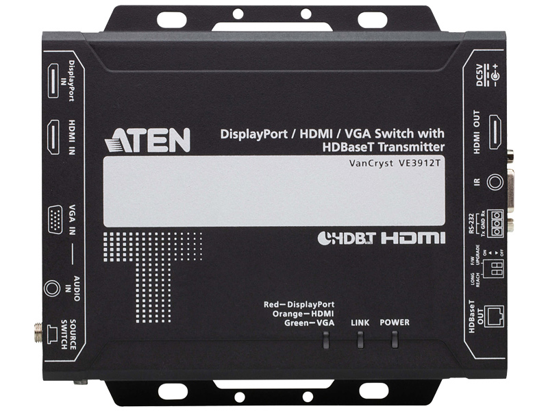 DisplayPort & HDMI & VGA HDBaseTトランスミッター（POH、4K対応）HDBaseT Class A