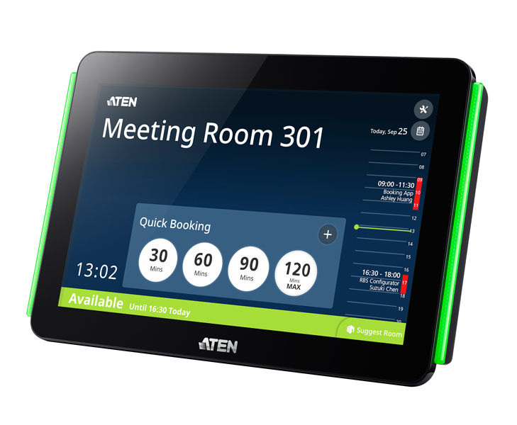 会議室予約システム - 10.1インチ タッチスクリーンパネル