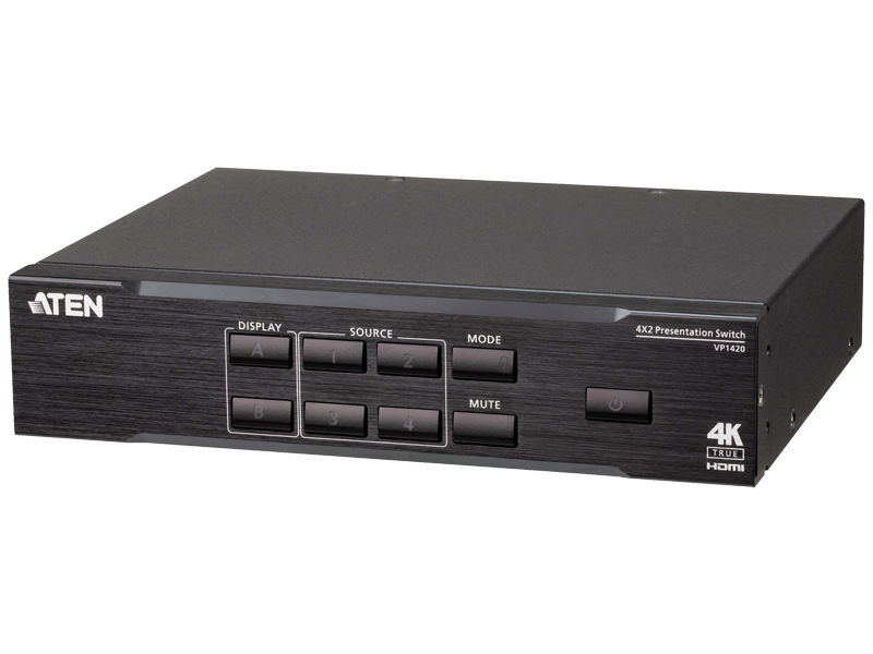 4入力2出力プレゼンマトリックススイッチャー（4K60p対応）