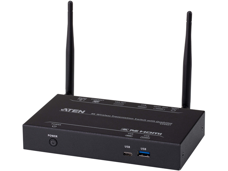 4Kワイヤレスプレゼンスイッチャー（クワッドビュー対応）