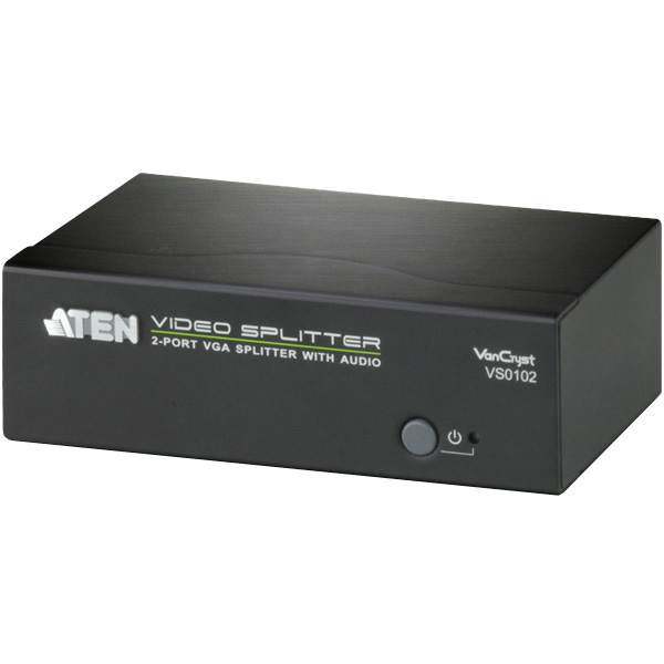 2ポート VGA・オーディオ分配器