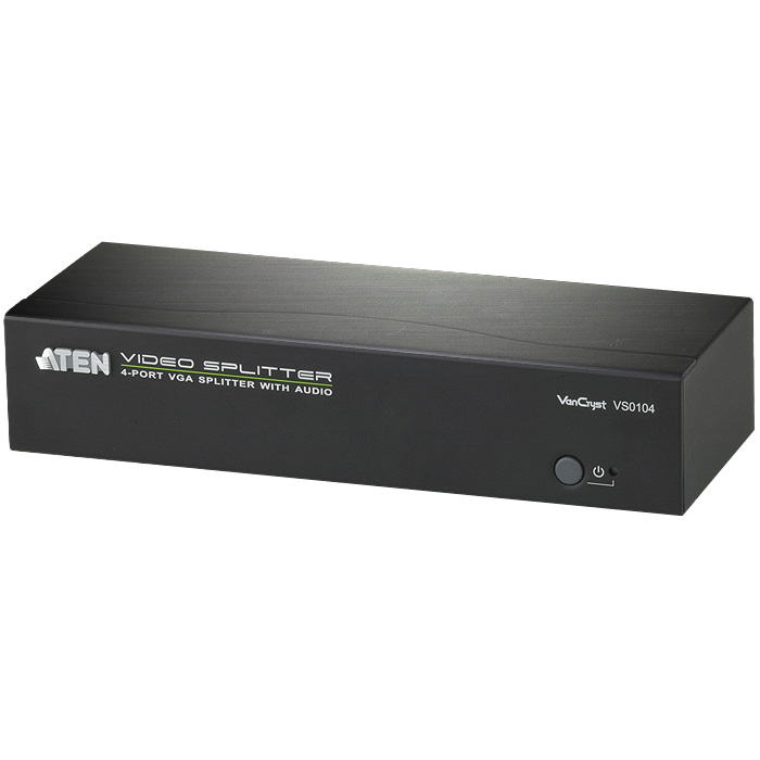 4ポート VGA・オーディオ分配器