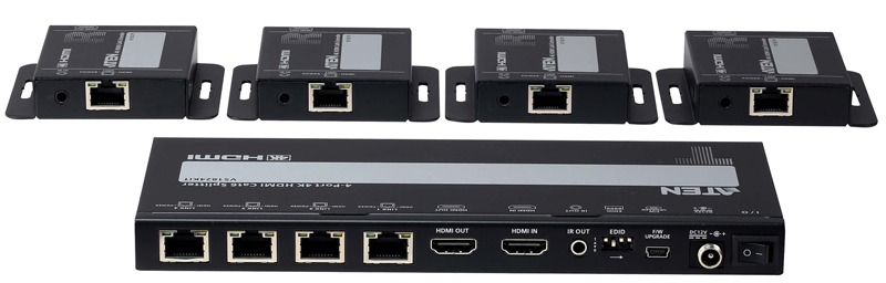 4 Port 4K HDMI 分配延長器セット