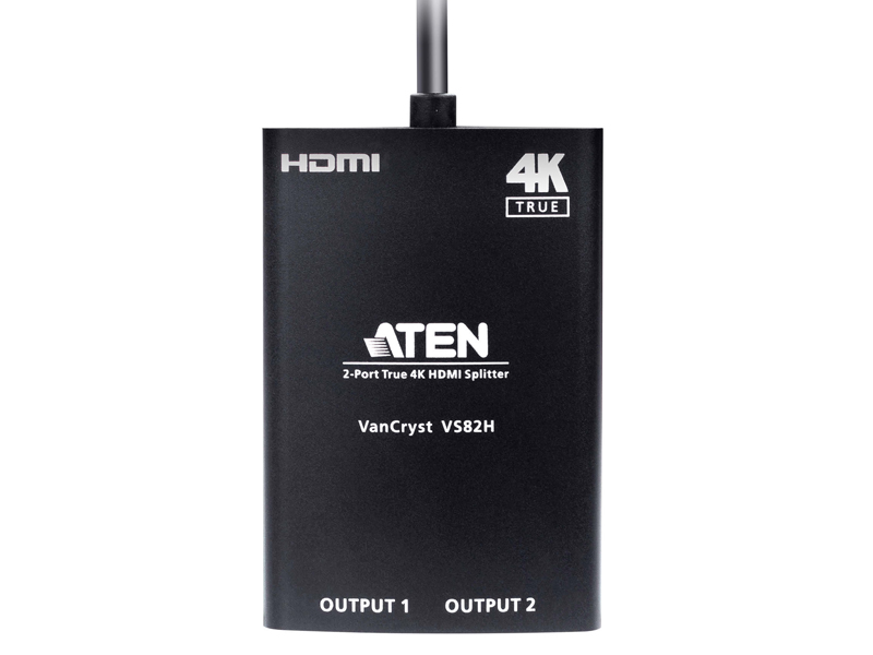 2ポート HDMI分配器(4K60p対応、自動ダウンスケーリング機能搭載)