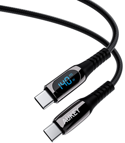 USBケーブル Impulse series 140W Digital Display [Type-C to Type-C] 1m ブラック